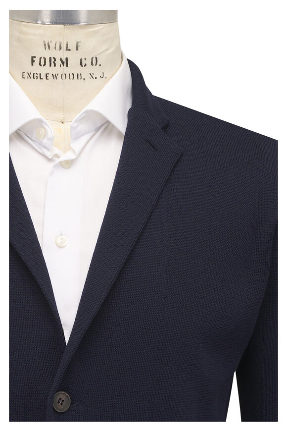 Emanuel Berg Navy Wool Swacket