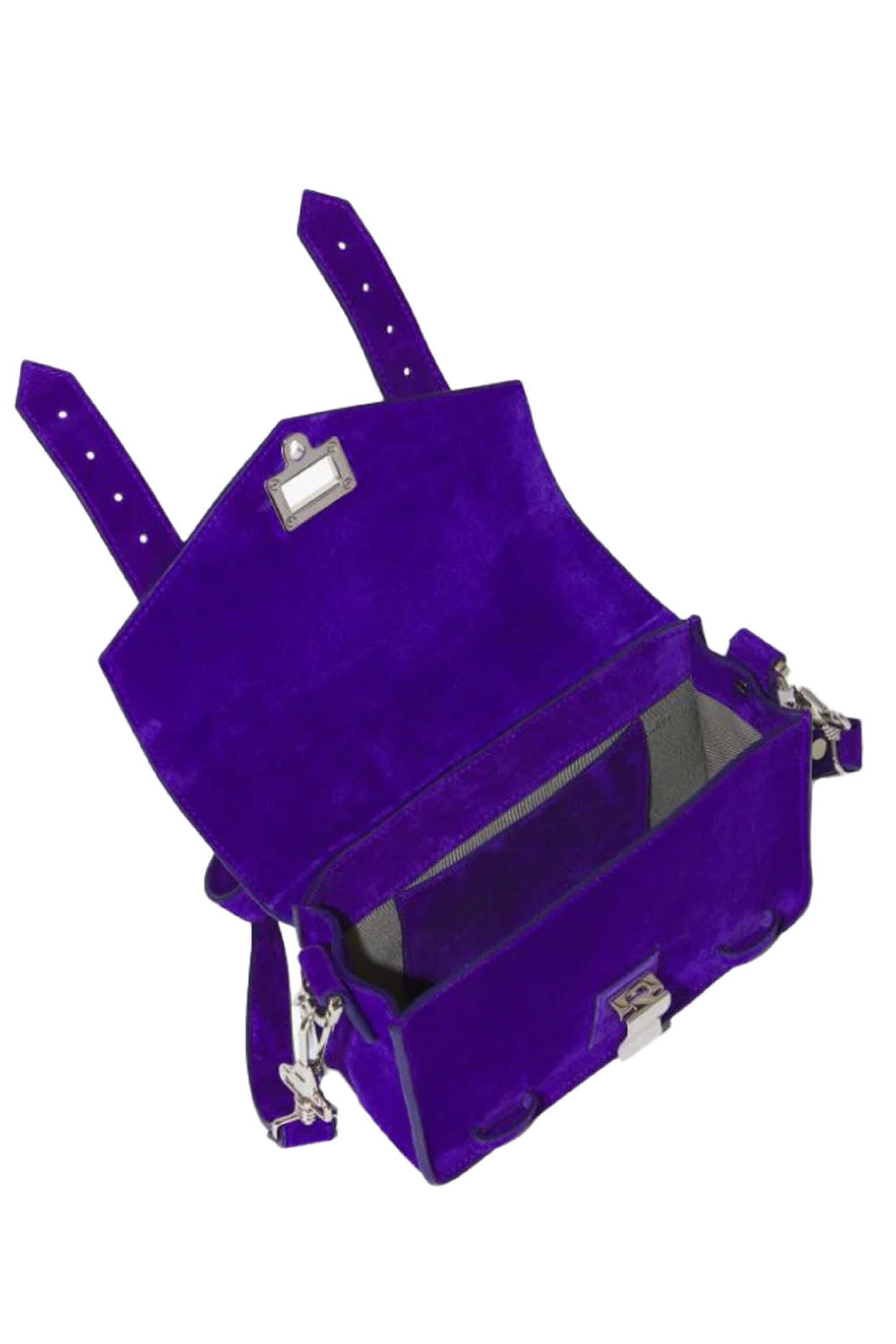 Proenza Schouler - PS1 Mini Crossbody Bag in Dark Indigo Suede