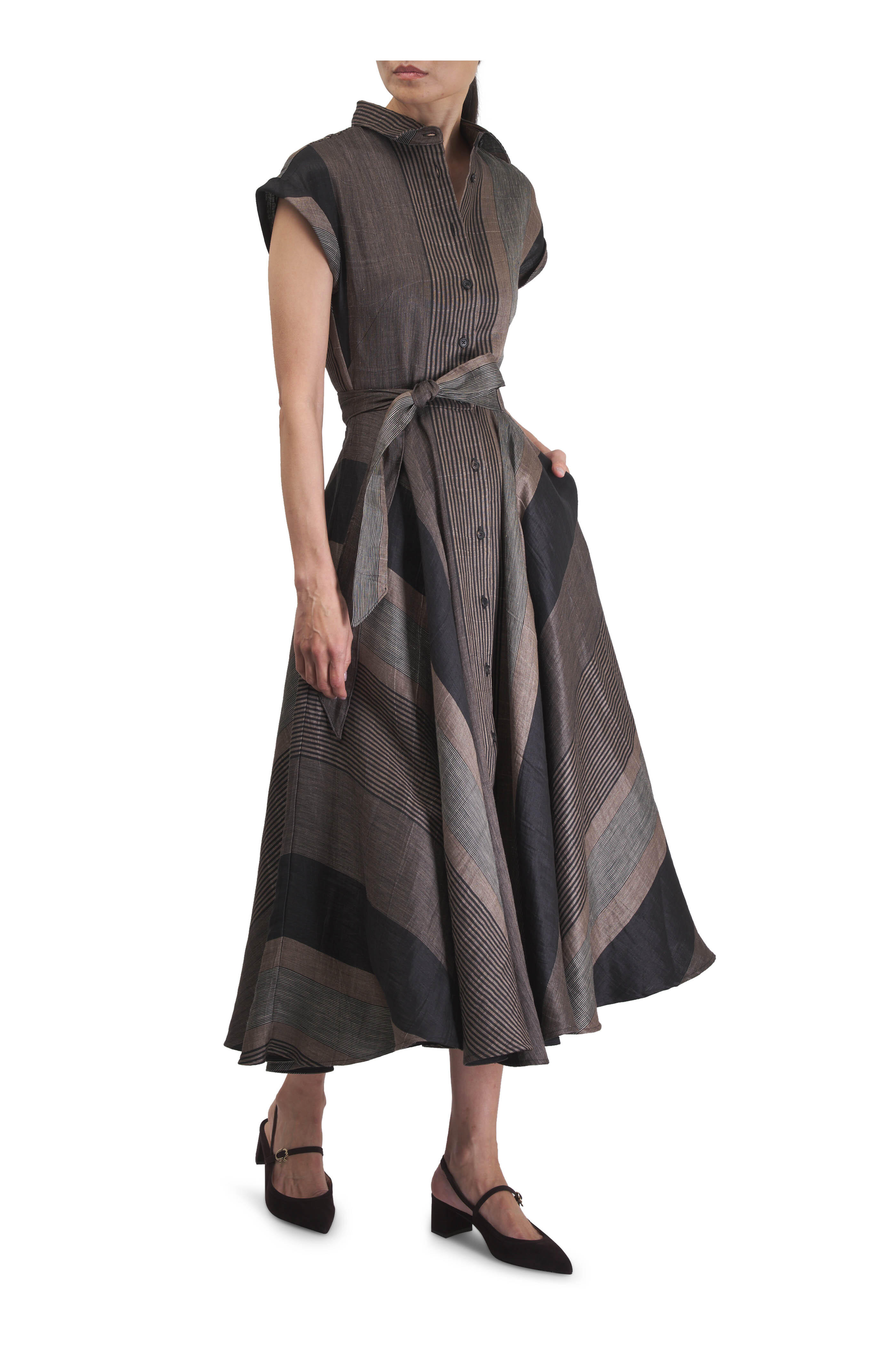 Gianvito Rossi - Allette Navy Suede Slingback, 45mm