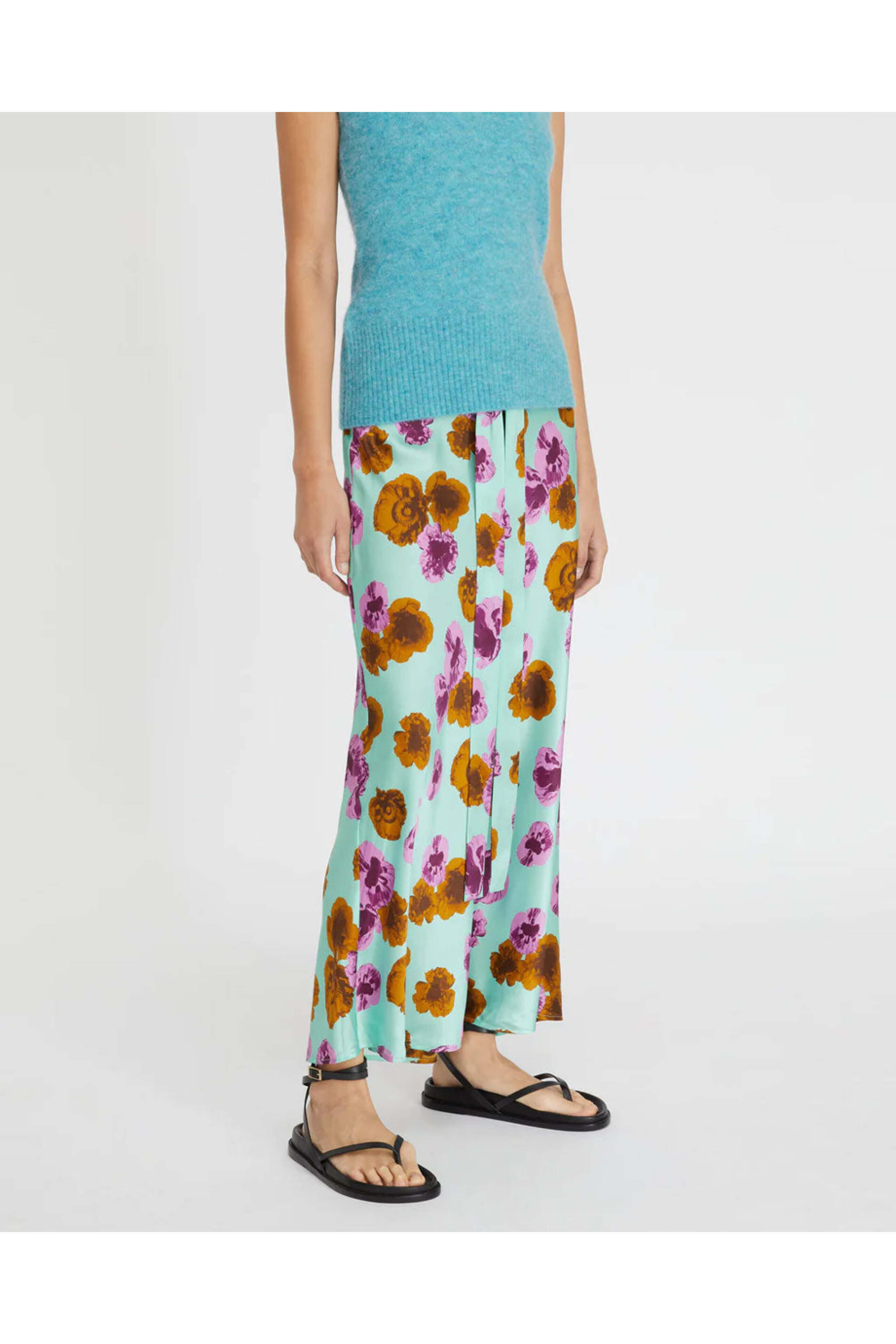 Lee Mathews - Aqua Bloom Skirt