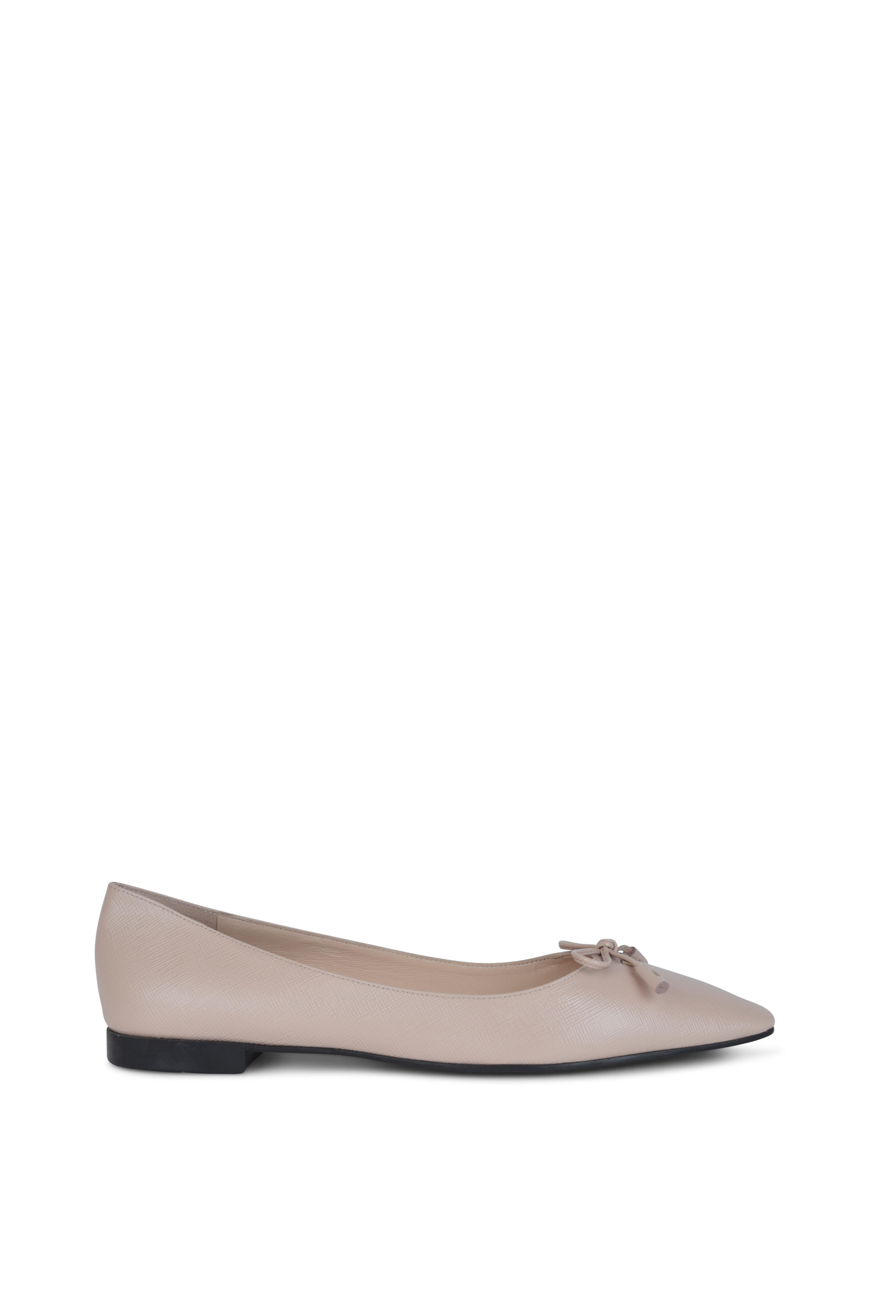 Prada - Blush Leather Ballet Flat