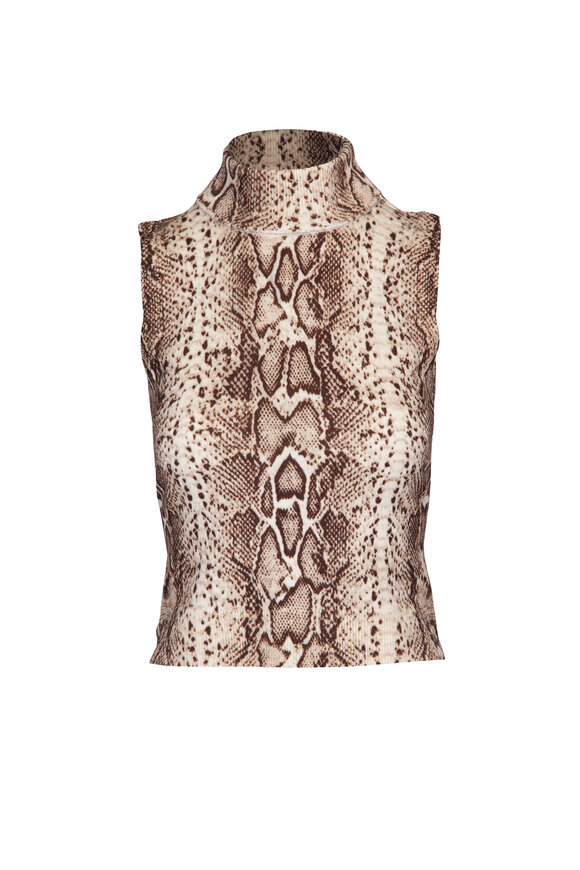 Cara Cara Dean Oatmeal Heather Animal Print Knit Tank - view 1