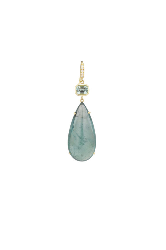 Lauren K 18k Yellow Gold Tourmaline Joyce Earring - view 3
