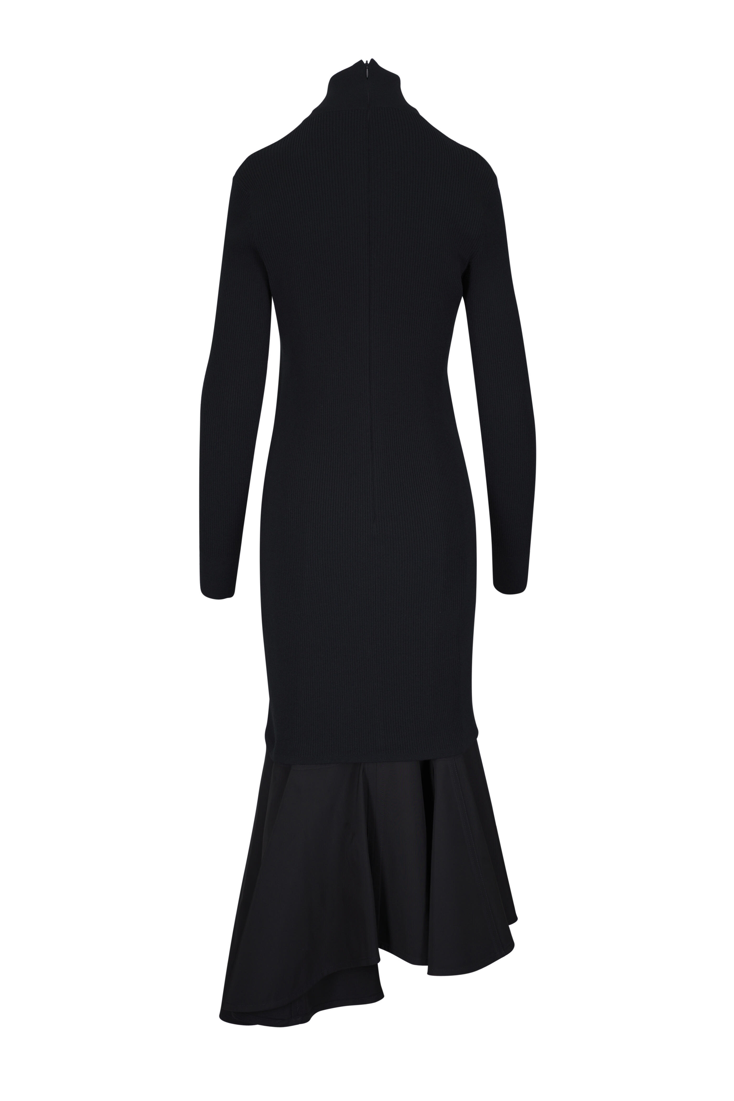 Bottega Veneta - Matte Black Fluid Canvas Maxi Dress