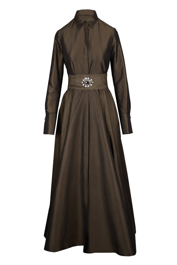 Sara Roka Mariasole Deep Green Evening Gown - view 1