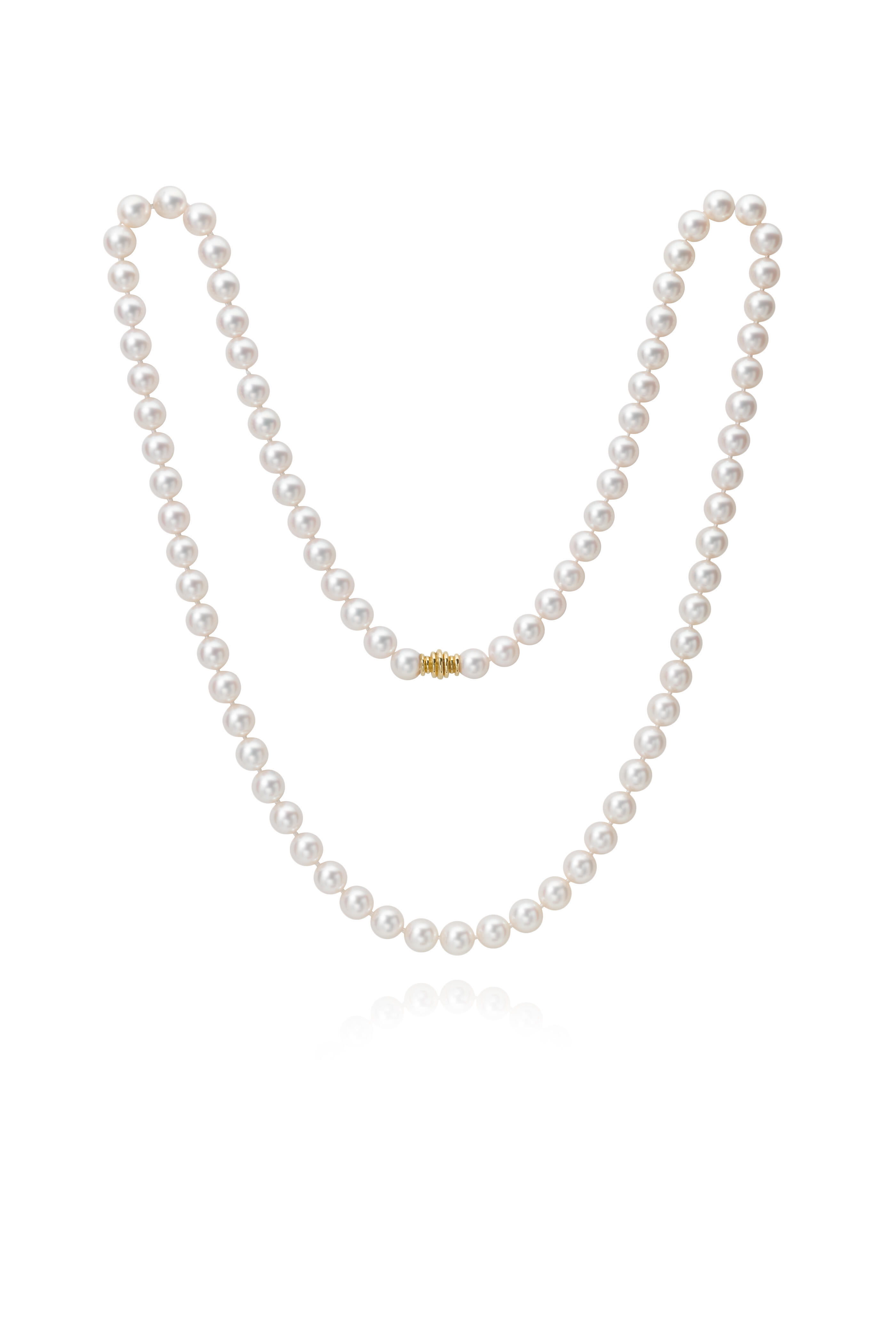 Assael 18KY Akoya Pearl Long Strand Necklace Mitchell Stores