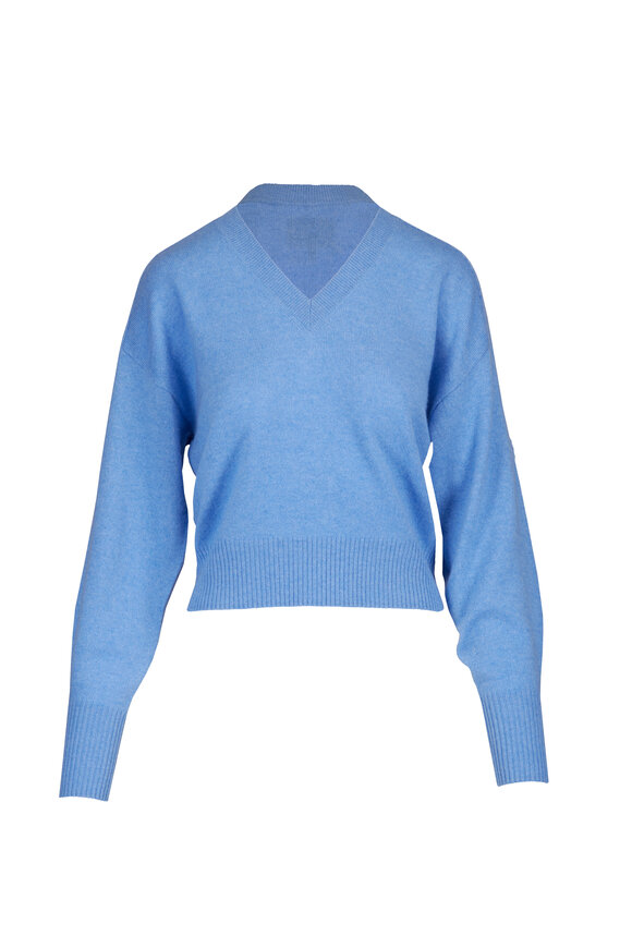 Brochu Walker Leia Vee Bright Blue Cashmere Sweater - view 1