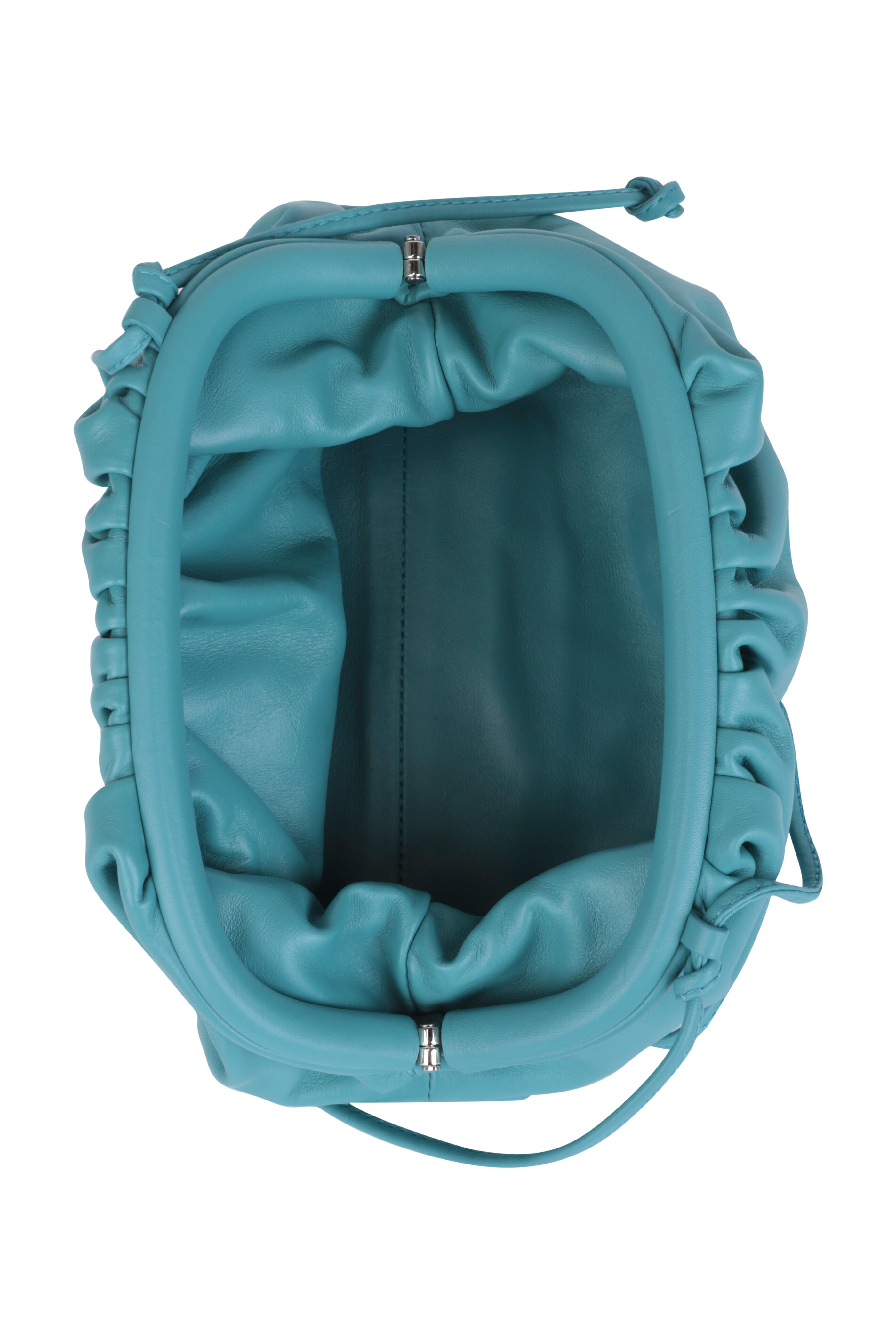 BOTTEGA VENETA TEAL WASHED ショルダーバッグ BOTTEGA VENETA Suede Mini Loop Shoulder Bag Teal Washed