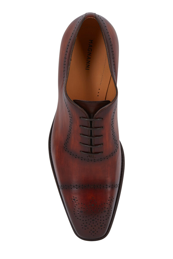 Magnanni - Leyton Cognac Leather Cap-Toe Oxford | Mitchell  display picture 3