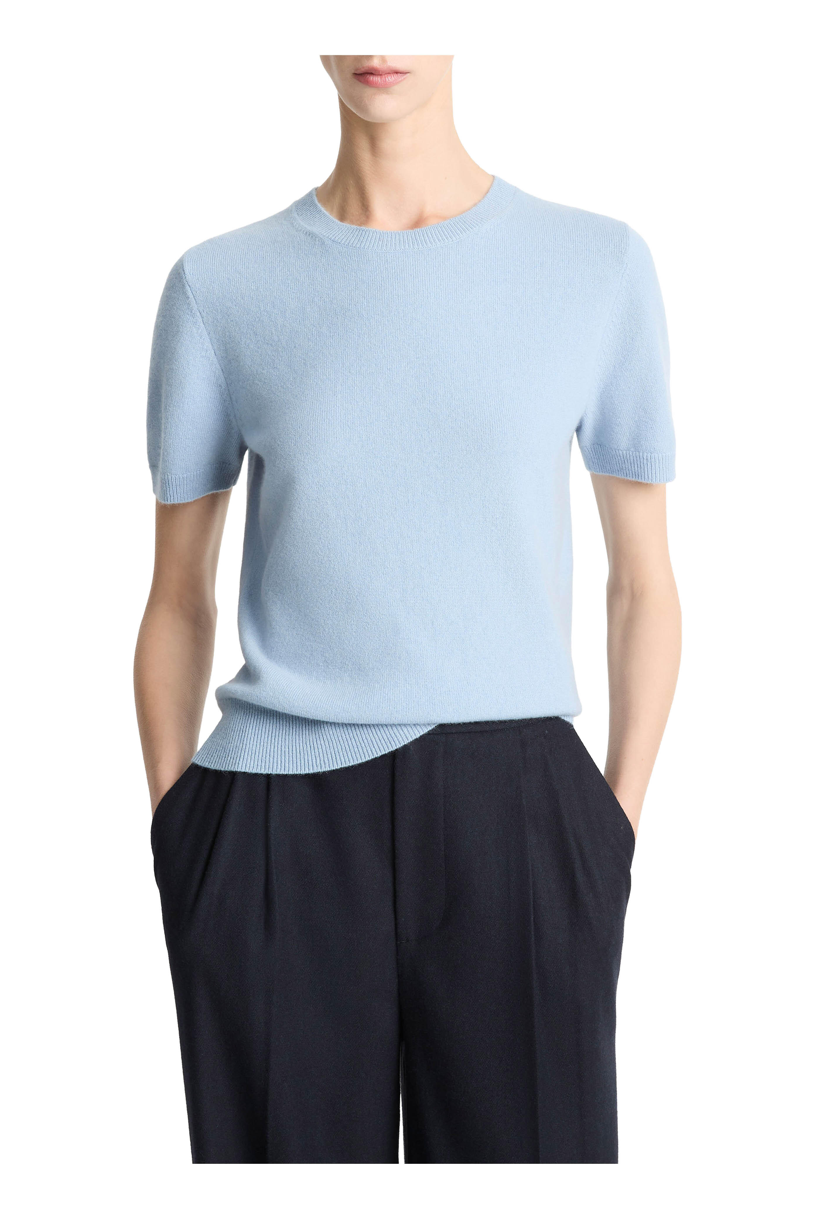 Vince - Amalfi Pale Blue Short Sleeve Sweater