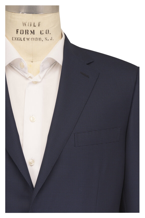 Brioni Navy 150s Wool Houndstooth Suit - view 1