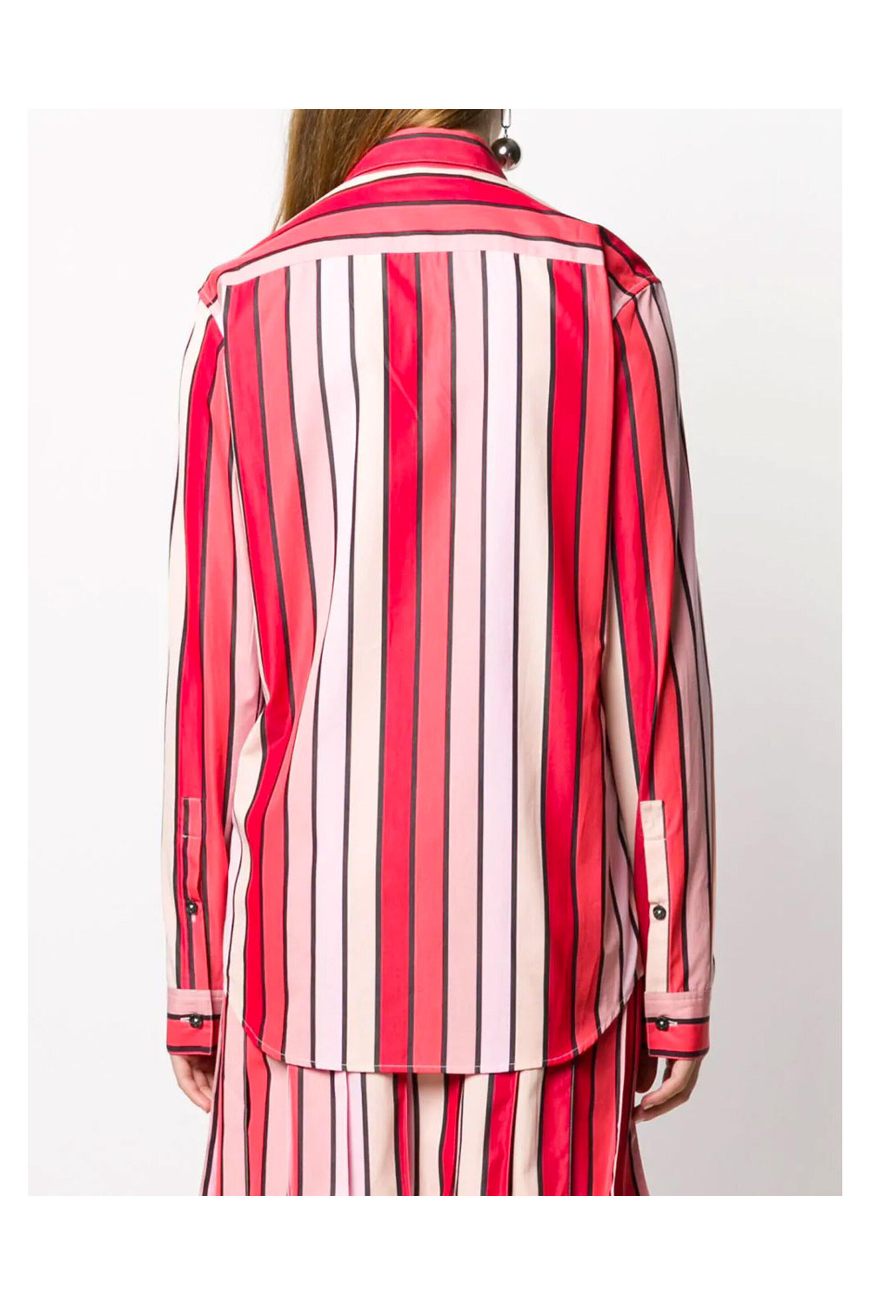 Marni - Red and Pink Striped Tailored Shirt