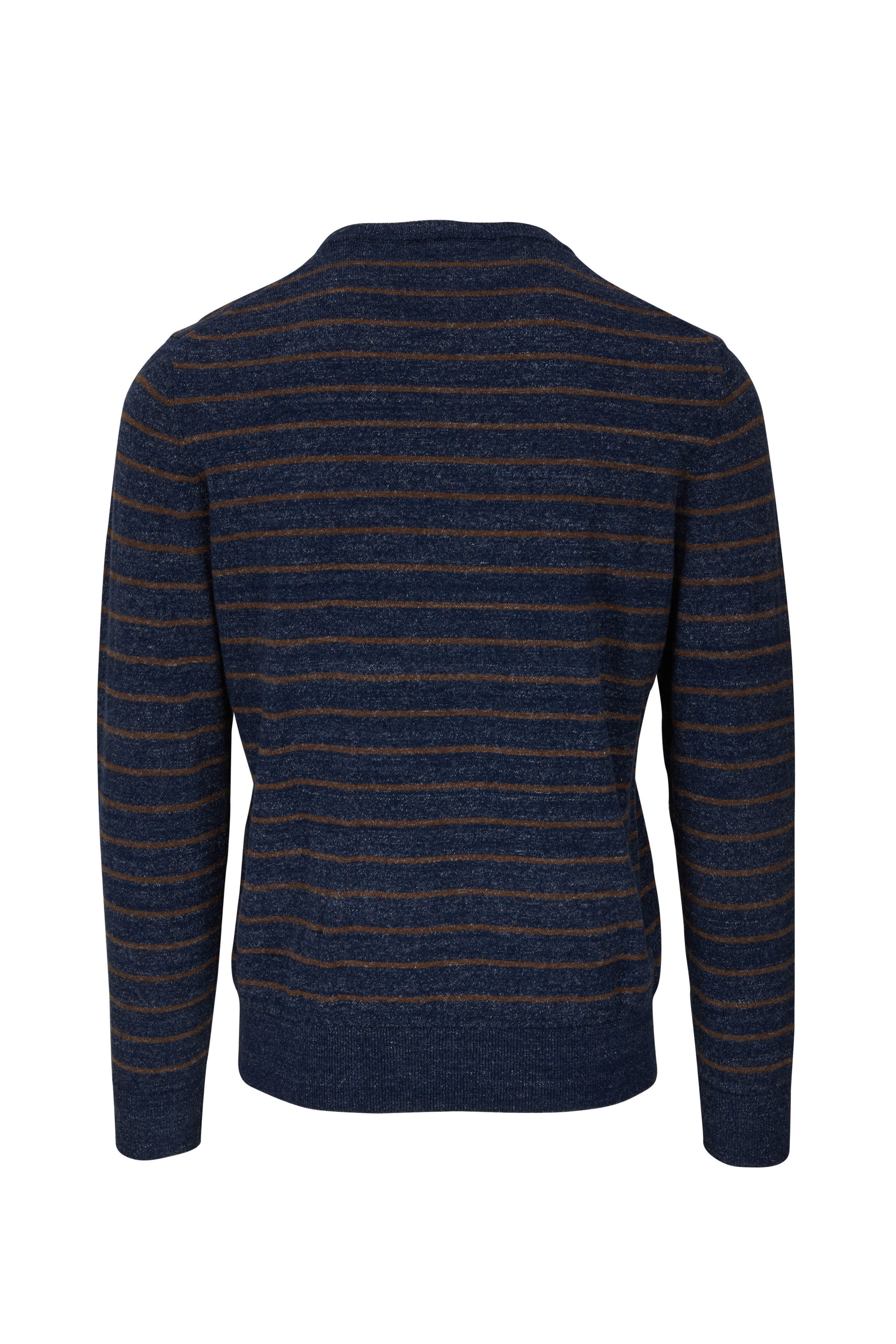 Faherty Brand - Sconset Chestnut Striped Crewneck Pullover