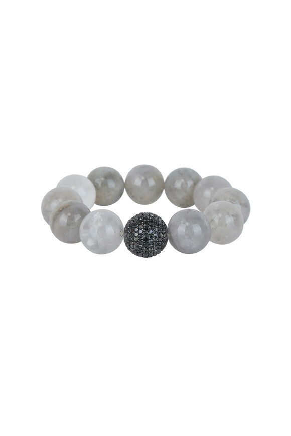 Loren Jewels - Black Diamond & Labradorite Stretch Bracelet