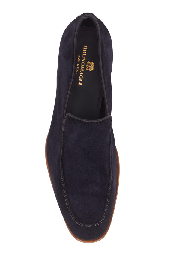 Bruno Magli - Ivan Navy Blue Suede Loafer