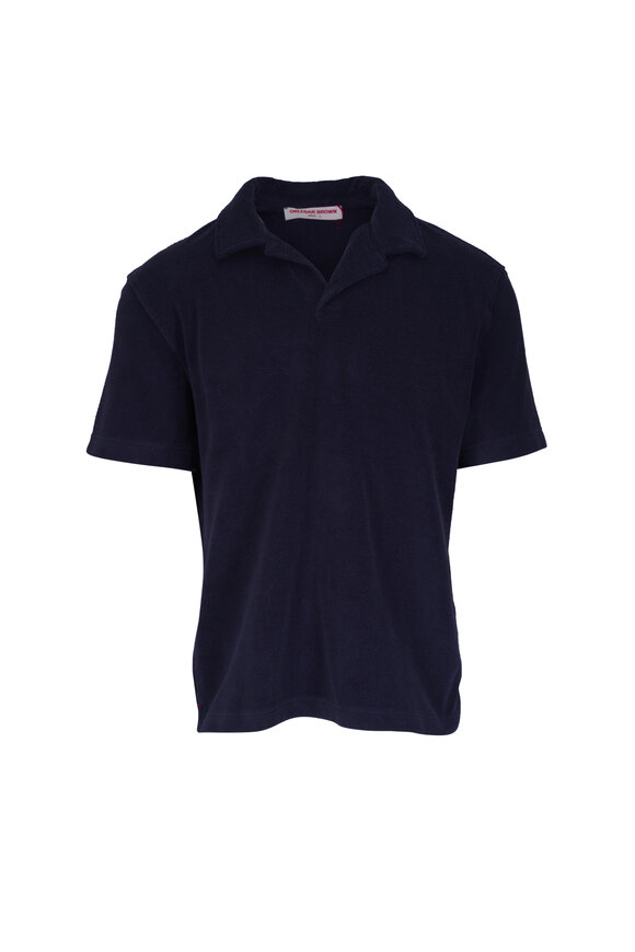 Orlebar Brown Terry Night Iris Toweling Polo