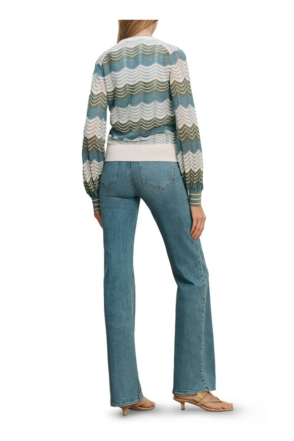 Veronica Beard Laurinor Dove Multi Pointelle Cardigan - view 3