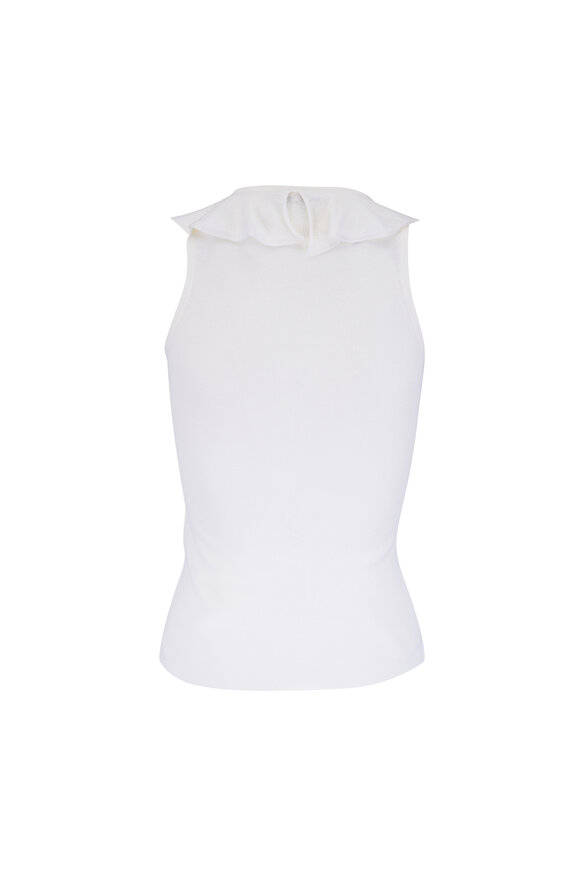 Dorothee Schumacher Refined Essentials Orchid White Ruffle Tank - view 3