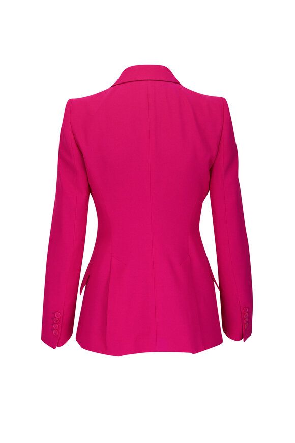 McQueen - Orchid Pink Leaf Crepe Jacket