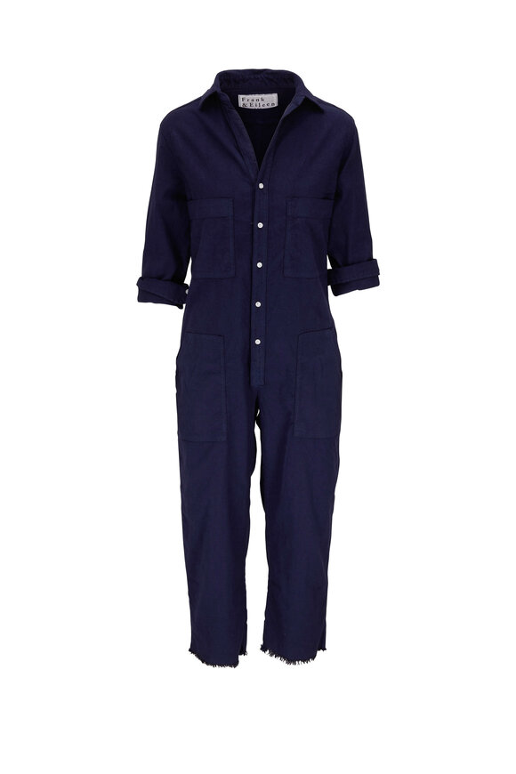 Frank & Eileen - Northern Ireland Navy Blue Cotton & Linen Jumpsuit