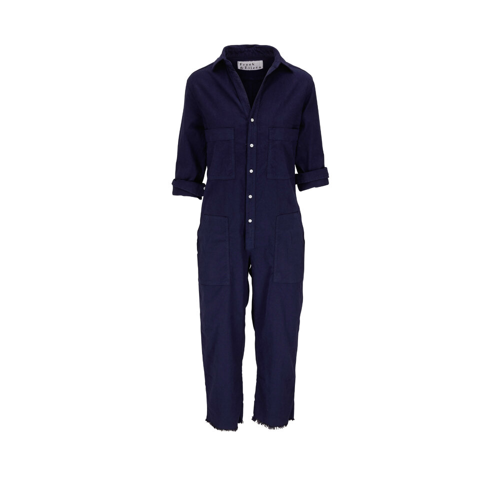 Frank & Eileen - Northern Ireland Navy Blue Cotton & Linen Jumpsuit