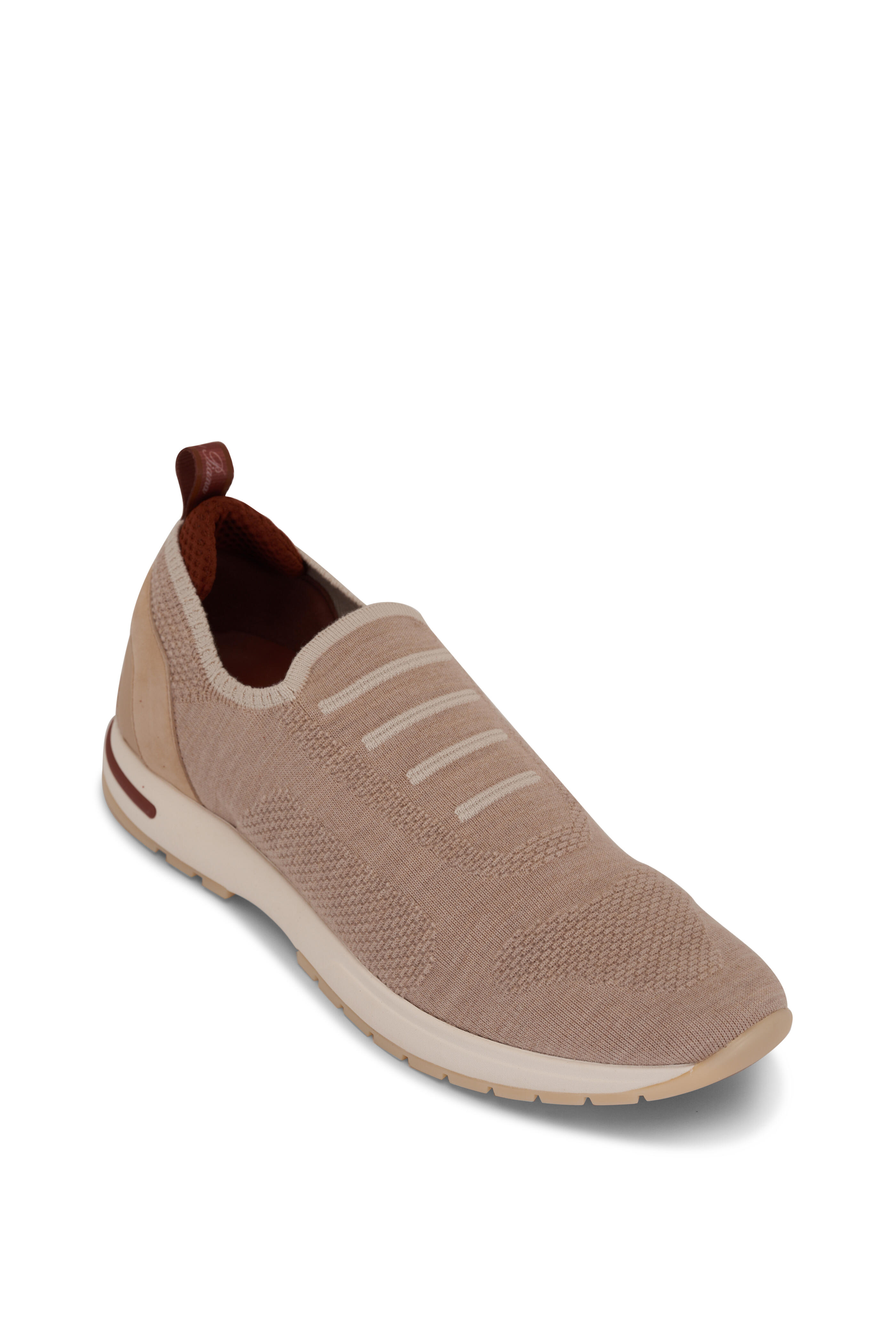 Loro Piana - 360 LP Flexy Beige Melange Knit Slip On Sneaker