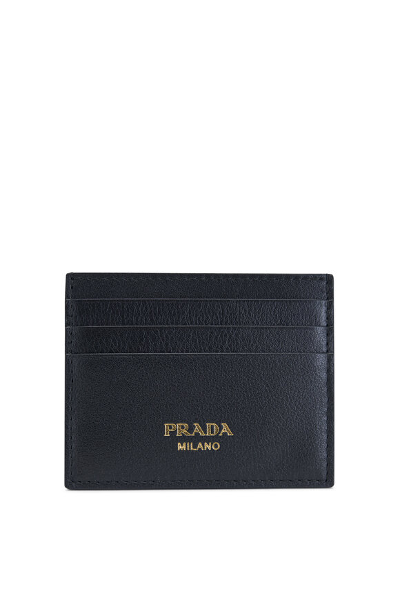 Prada Black Leather Card Case