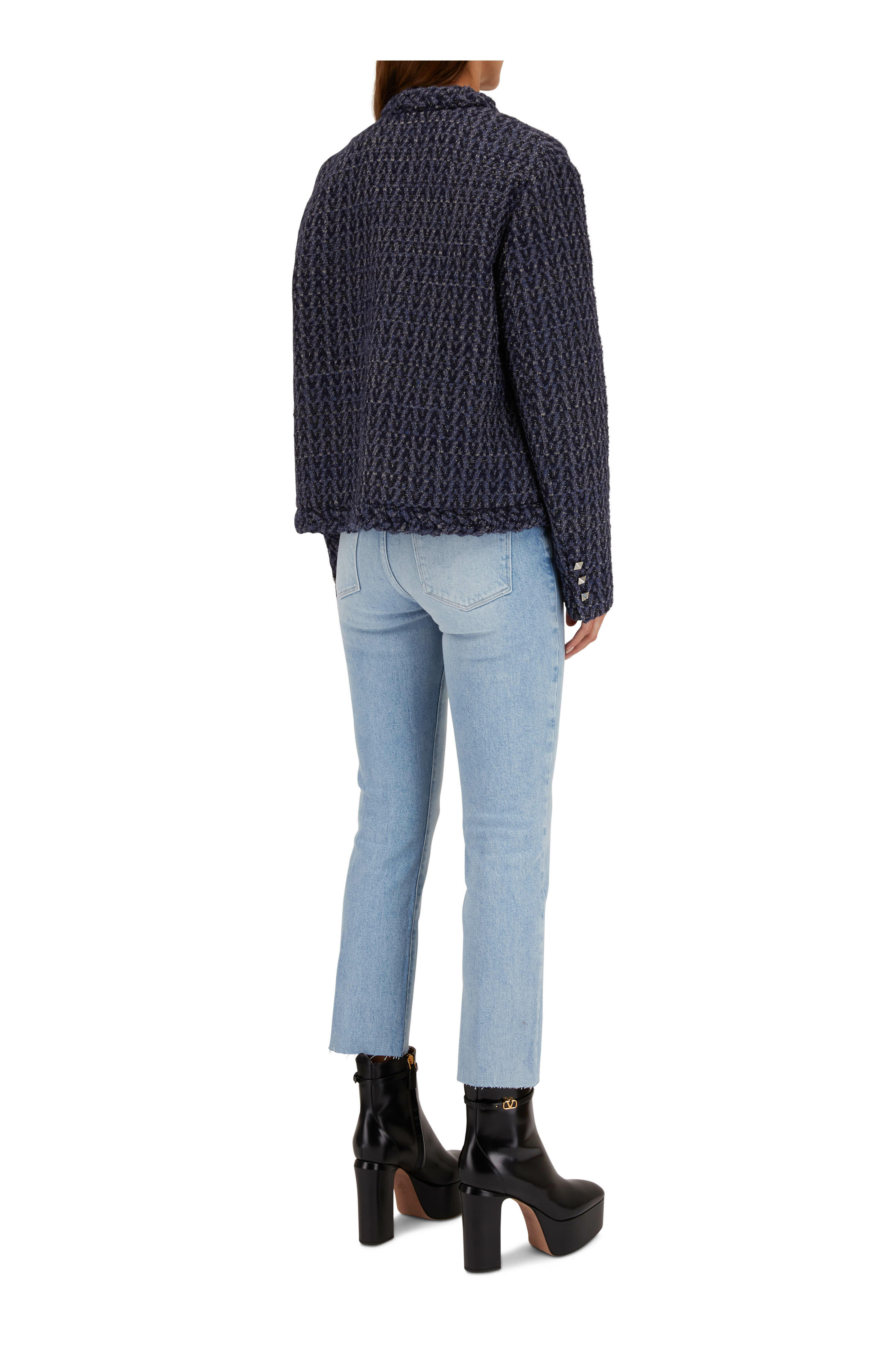 Valentino Garavani V Patch Wool Cardigan - M