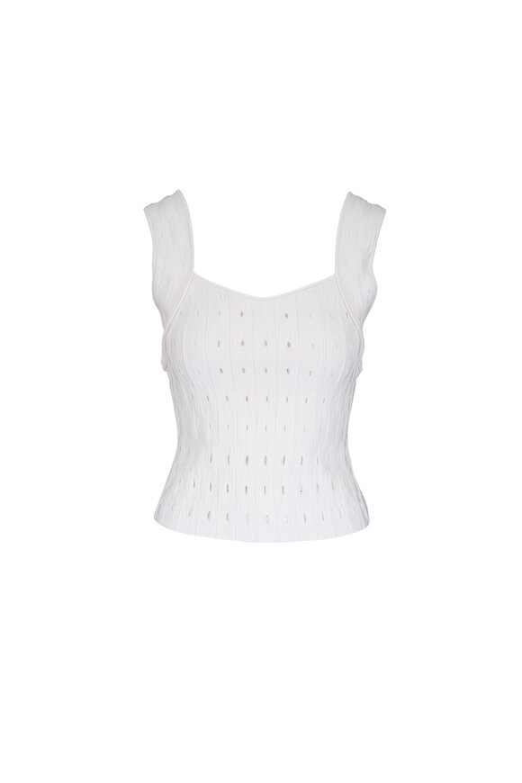 Simkhai Gentry Ivory Open Knit Tank Top