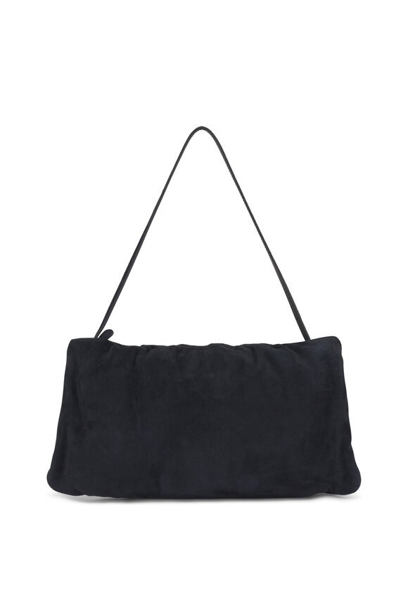The Row XL Bourse Blue Navy Suede Shoulder Bag - view 2