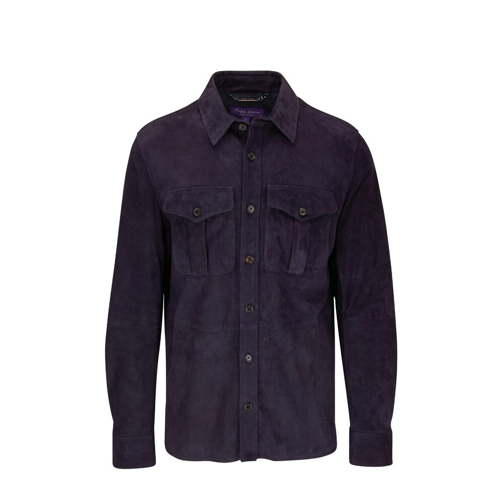 RALPH LAUREN◆Purple Label/半袖ブラウス/2/ウール/NVY Ralph Lauren Purple Label - Navy Cashmere Quarter-Zip Sweater