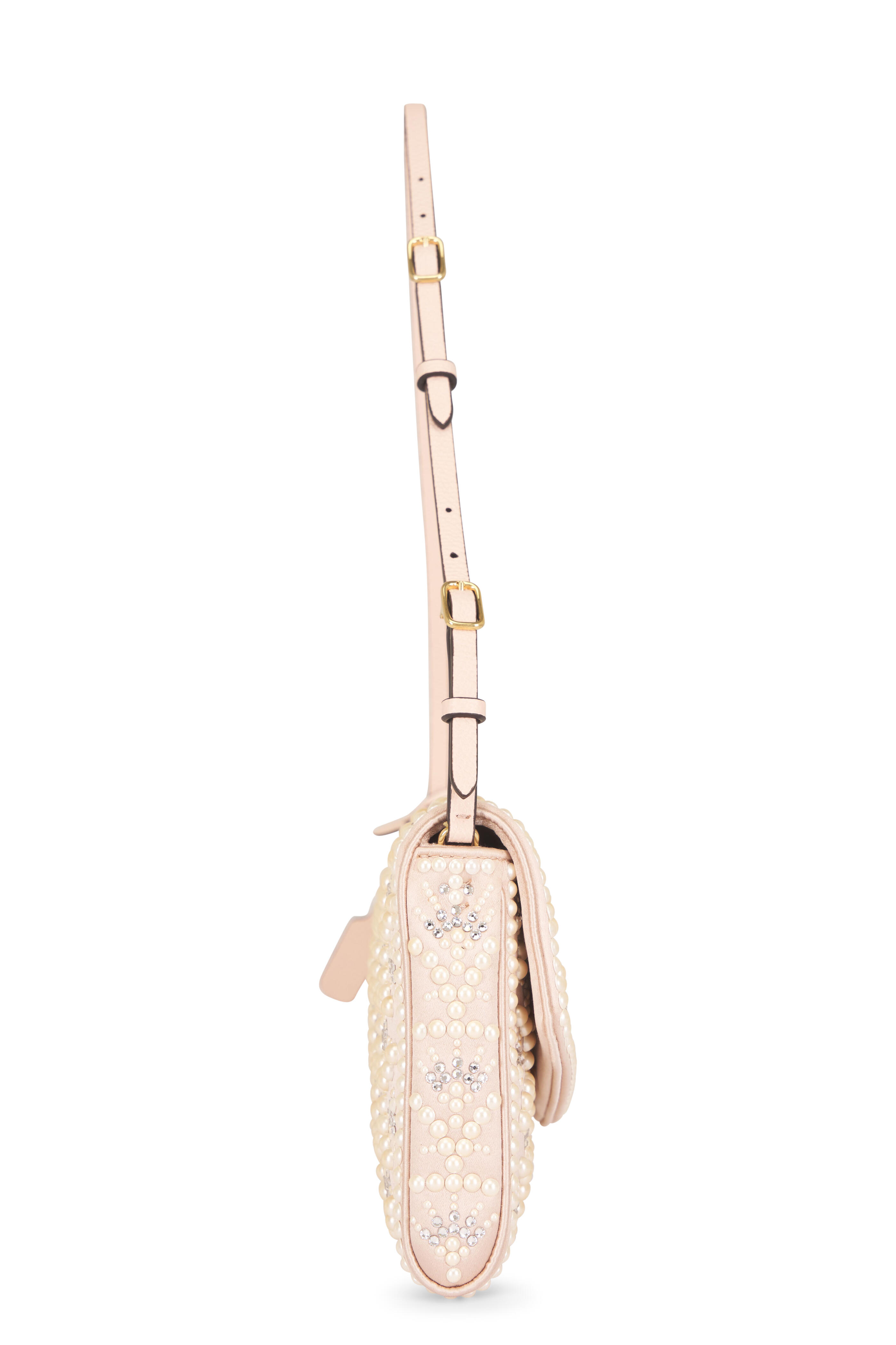 Valentino Garavani - Small Devain Pearl & Rhinestone Shoulder Bag - view 3