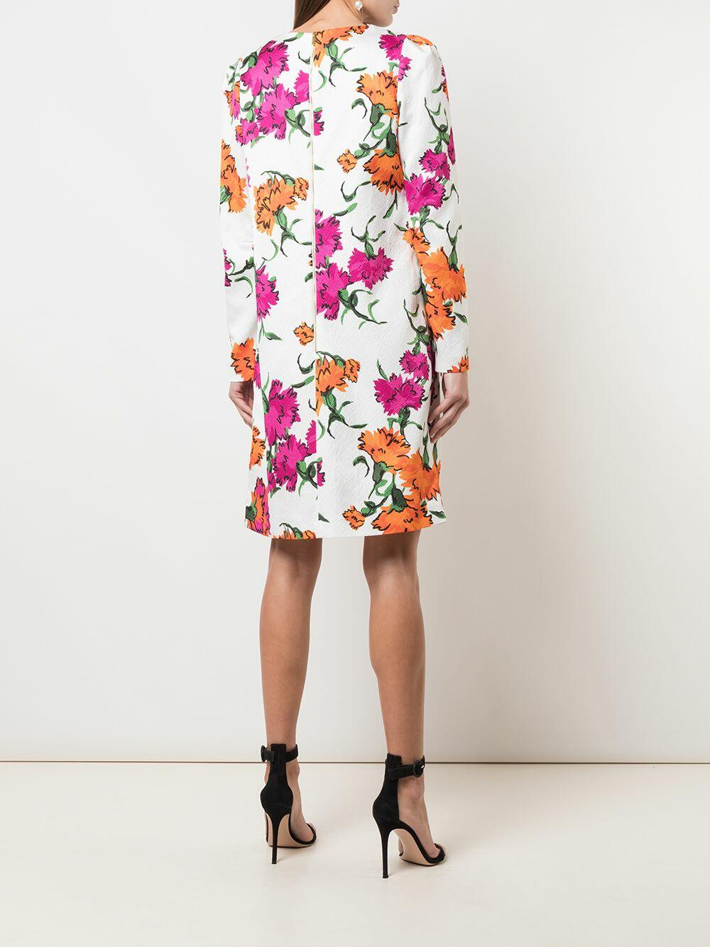 Escada - Dleah Fantasy Floral Print Long Sleeve Dress