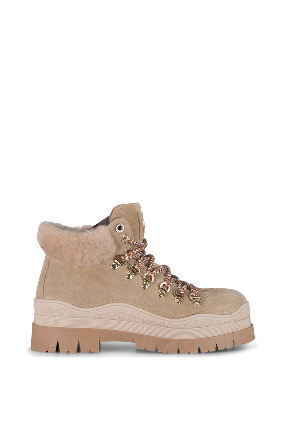 Bogner Arosa Natural Suede & Shearling Ankle Boot - view 3