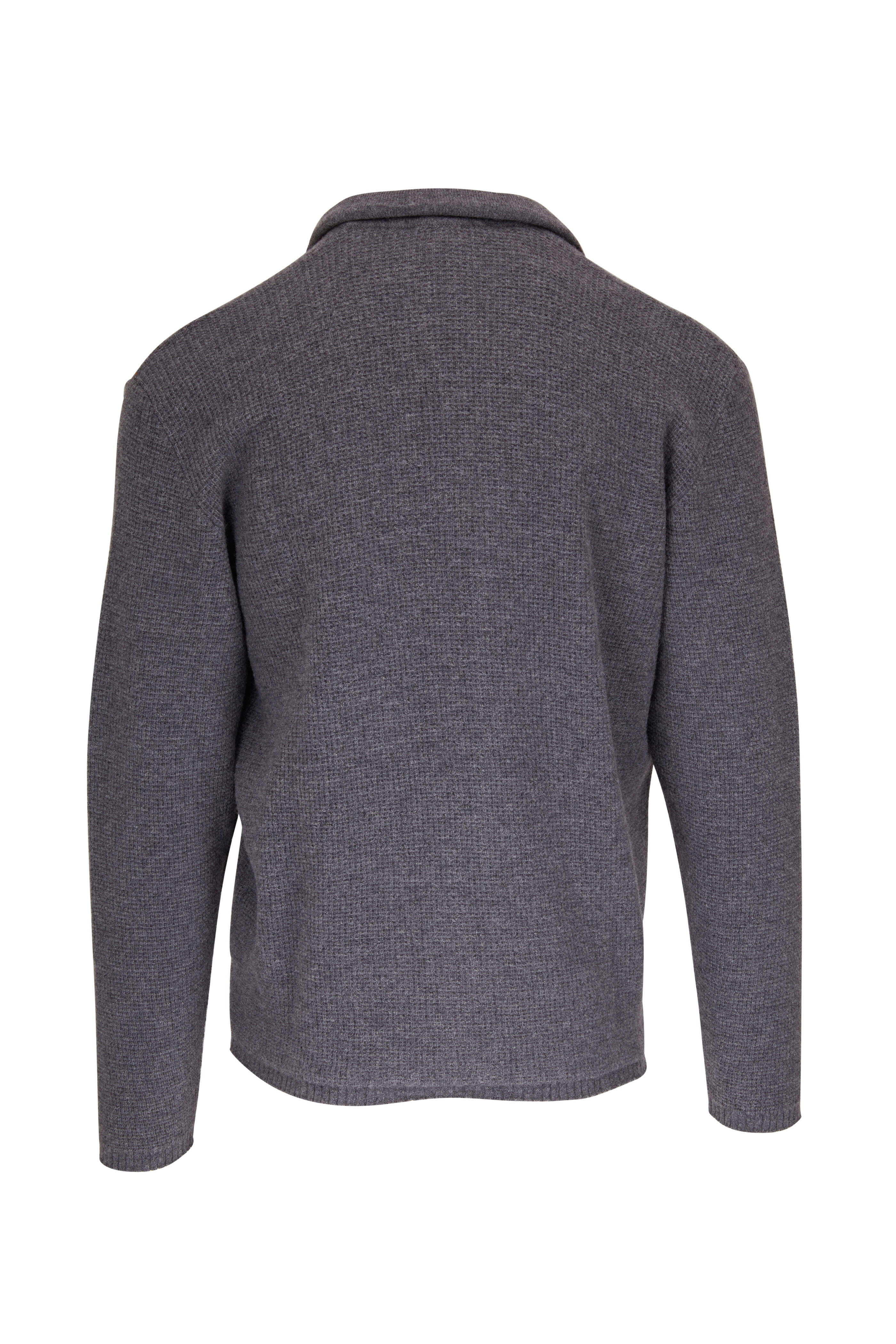 Crossley - Solid Gray Microwaffle Full Zip | Mitchell Stores