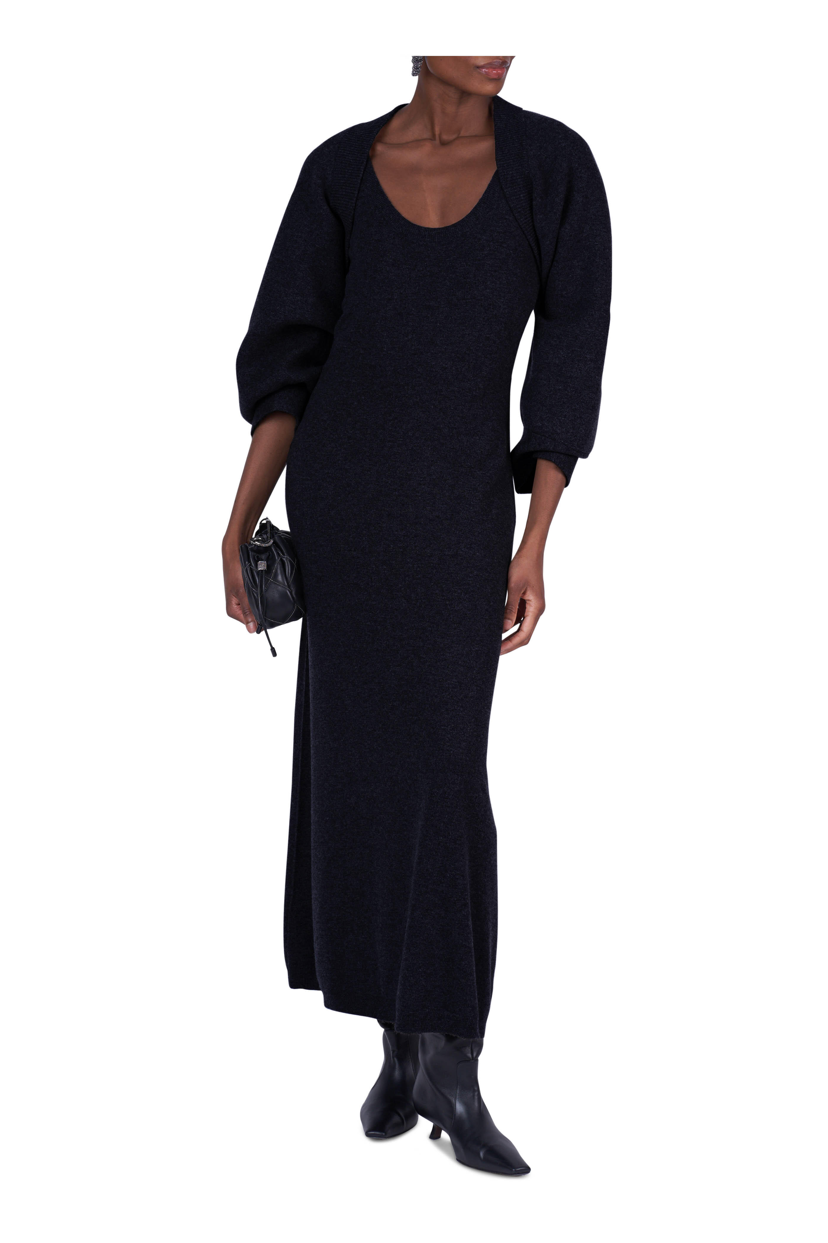 Brunello Cucinelli - Black Cashmere Maxi Dress