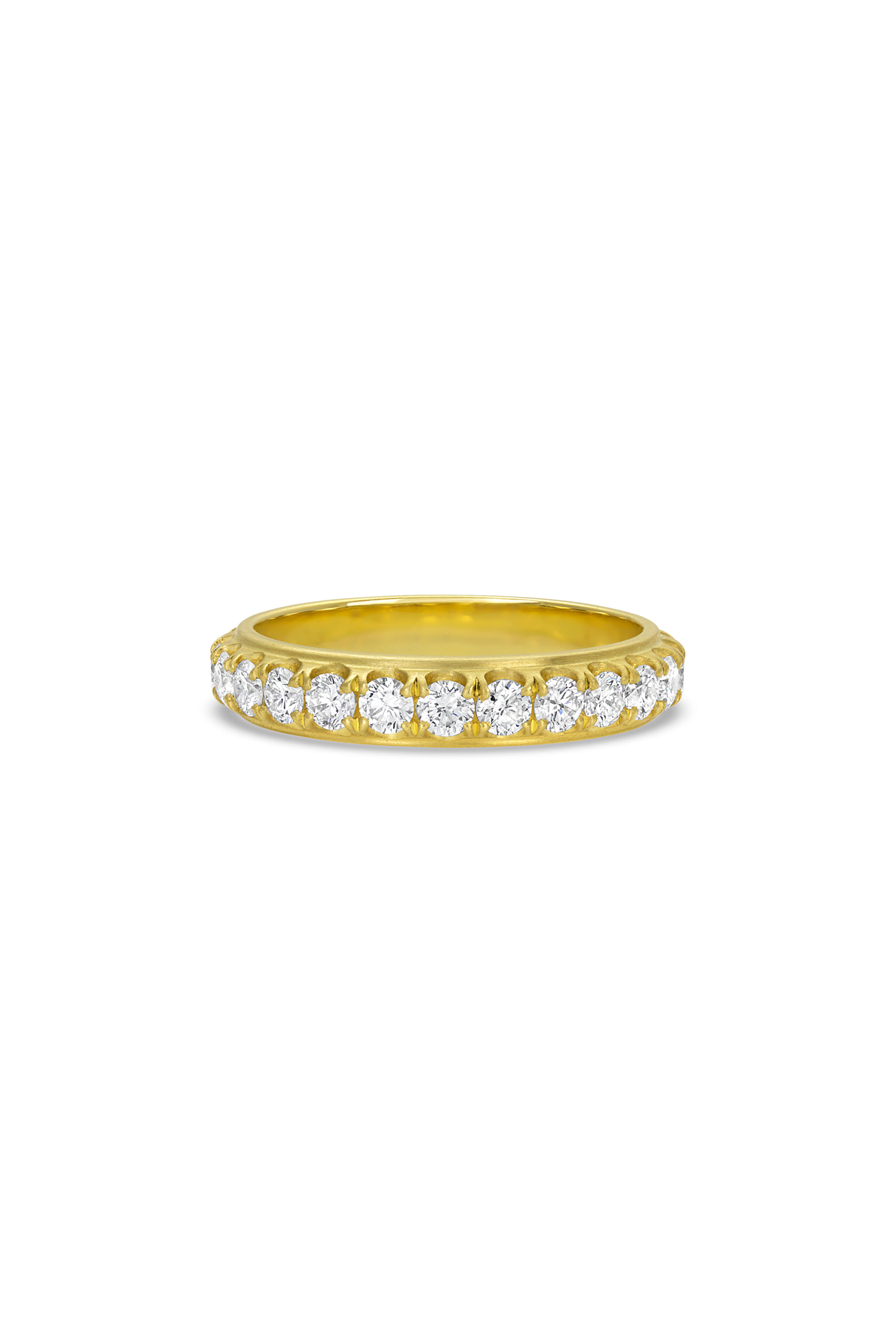 Leigh Maxwell - 18k Yellow Gold Edged Eternity Band - view 2