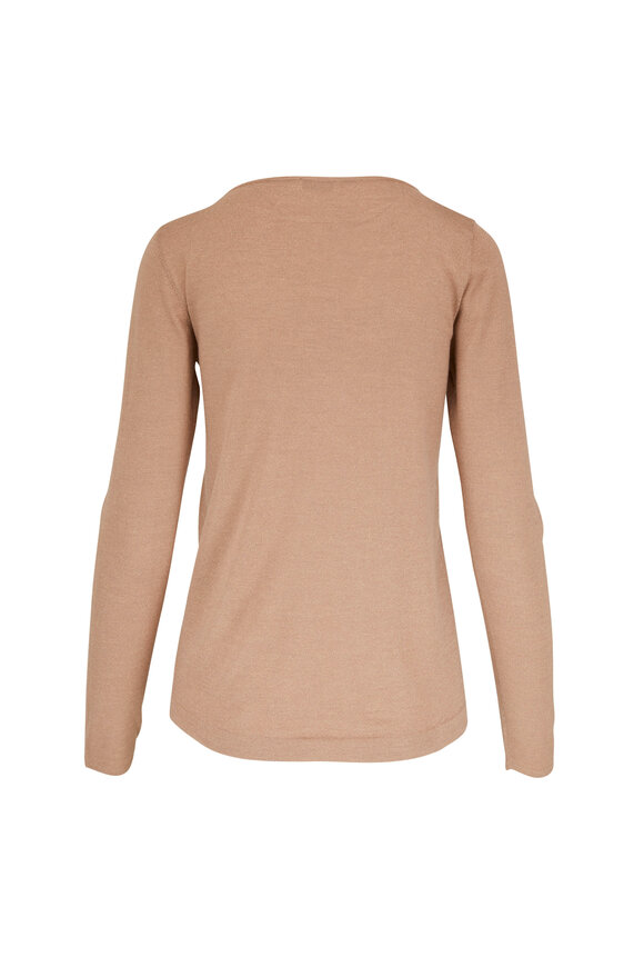 Brunello Cucinelli - Almond Butter Cashmere, Silk & Lurex T-Shirt