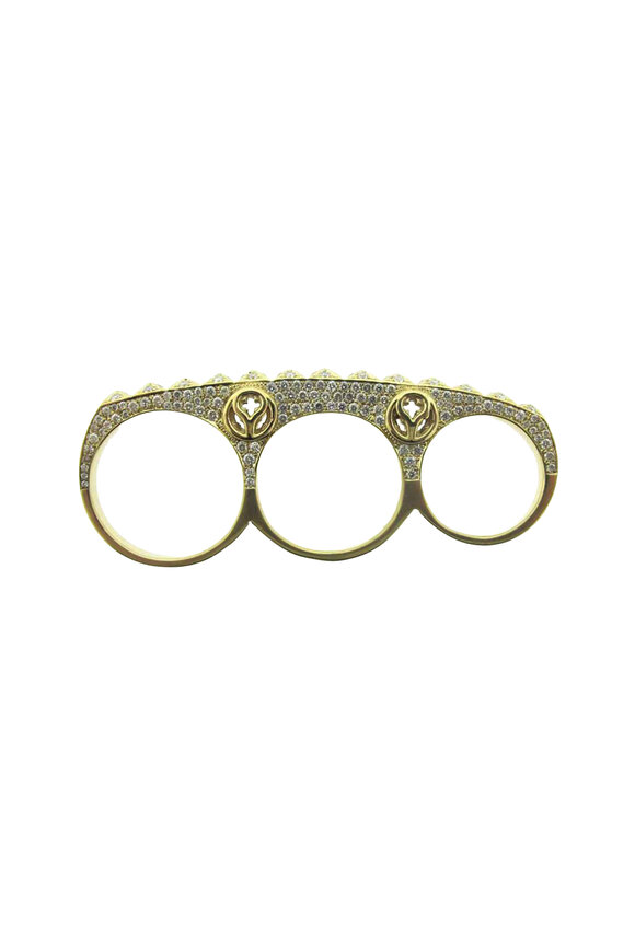 Loree Rodkin Triple Pyramid Thin Knuckle Ring - view 1