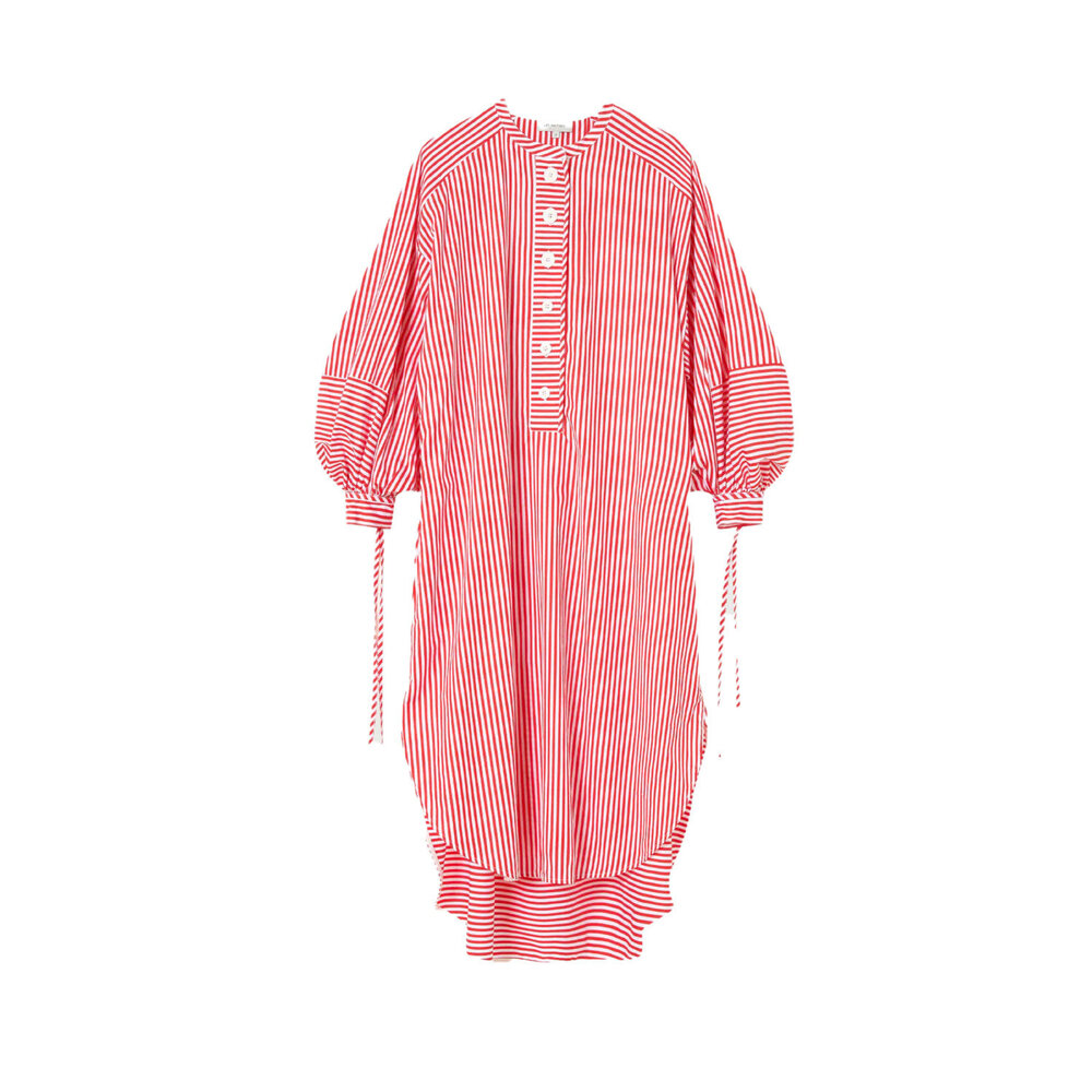 open lace back dress LEE MATHEWS | CHARLOTTE SPLICED MIDI SHIRTDRESS main image 0