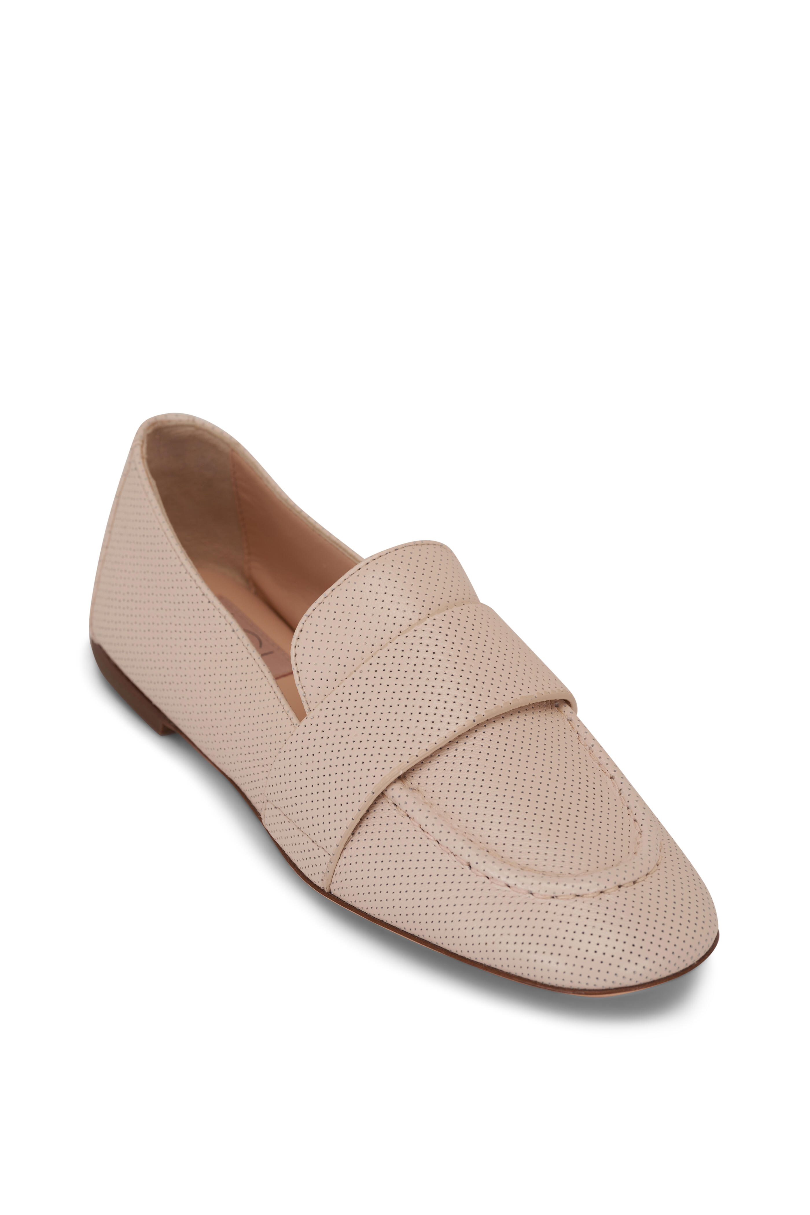 AGL Mara Spring Gesso Perforated Leather Loafer