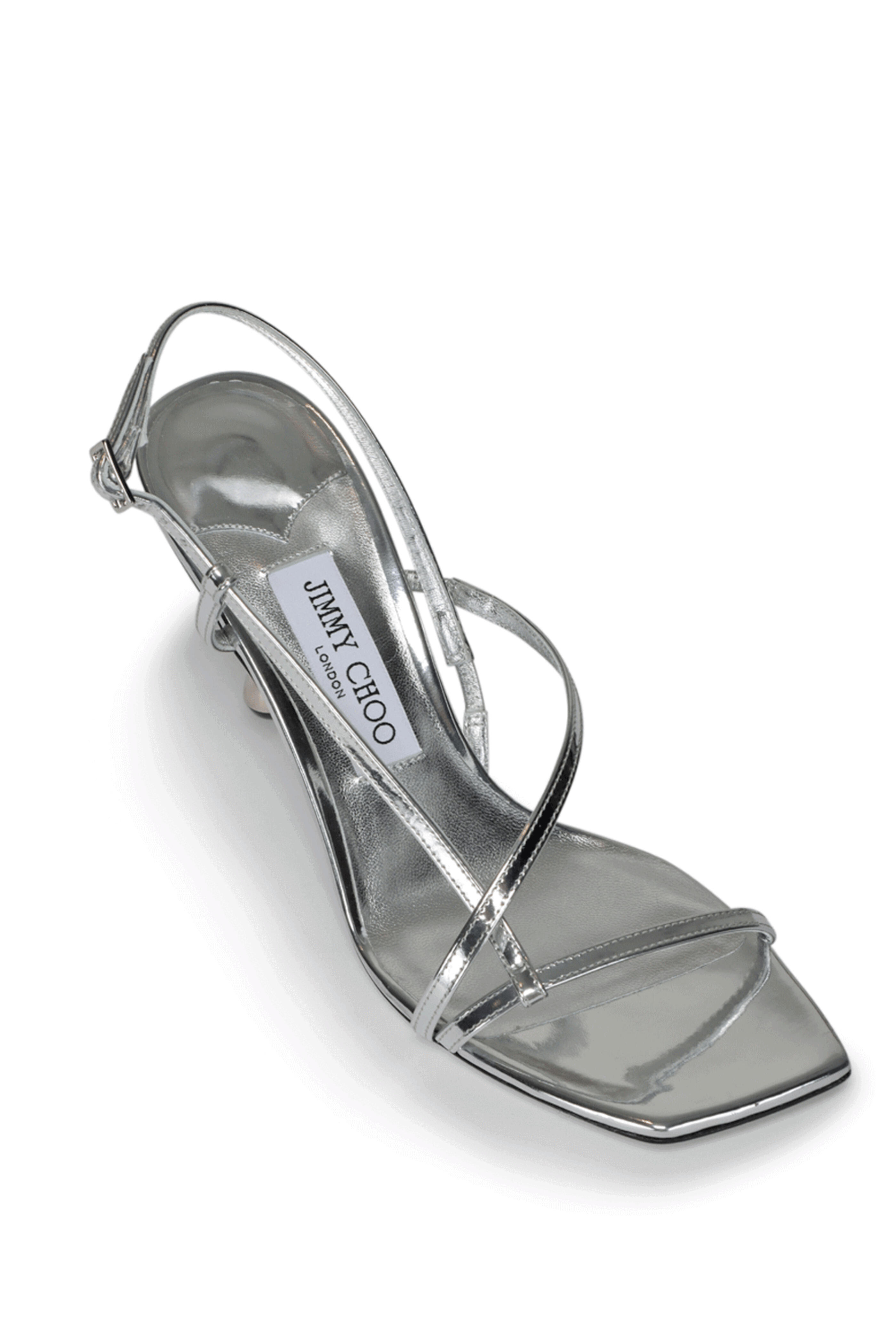 Jimmy Choo - Etana Metallic Strappy Sandal in Silver