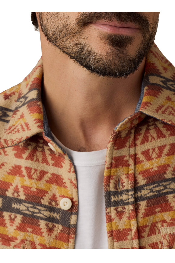 Faherty Brand Lehi Canyon Uzmate Print Cotton Shacket - view 5