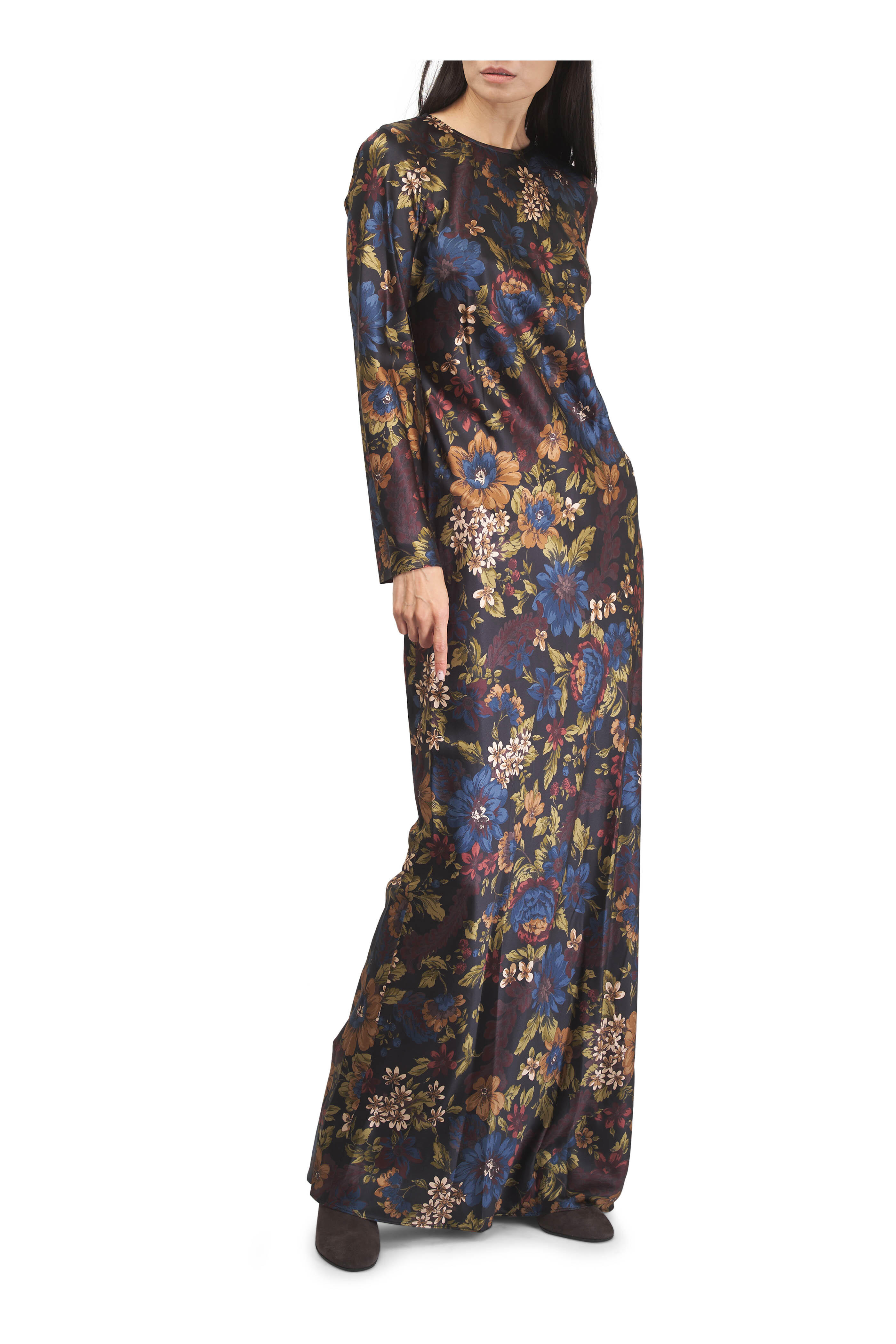 Veronica Beard - Gemma Black Multi Floral Maxi Dress