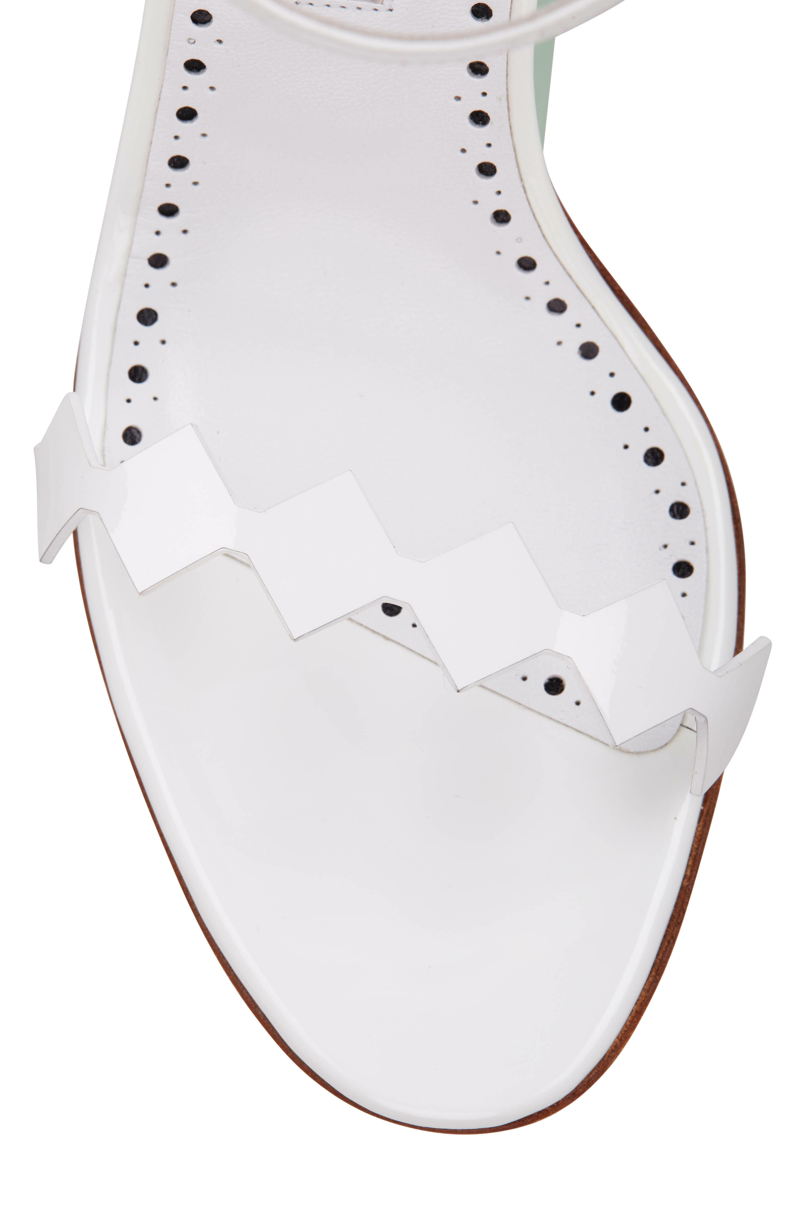Manolo Blahnik - Kalun Cutout Patent Leather Sandal, 105mm