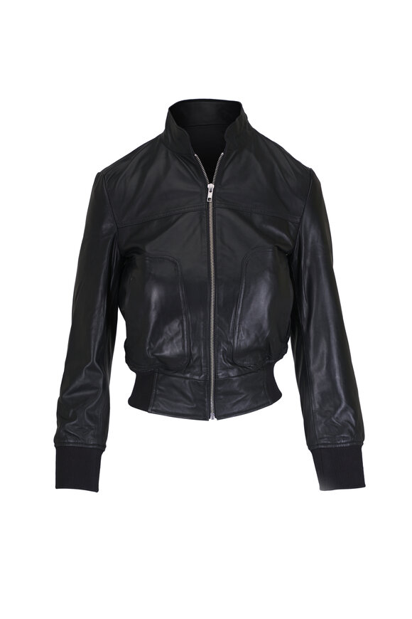 R13 - Shrunken Zip-Up Leather Jacket | Mitchell Stores