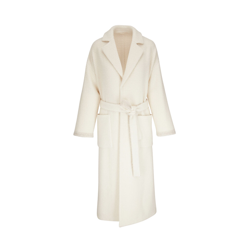 Loro Piana - White Cloud Silk & Cashmere Coat | Mitchell Stores