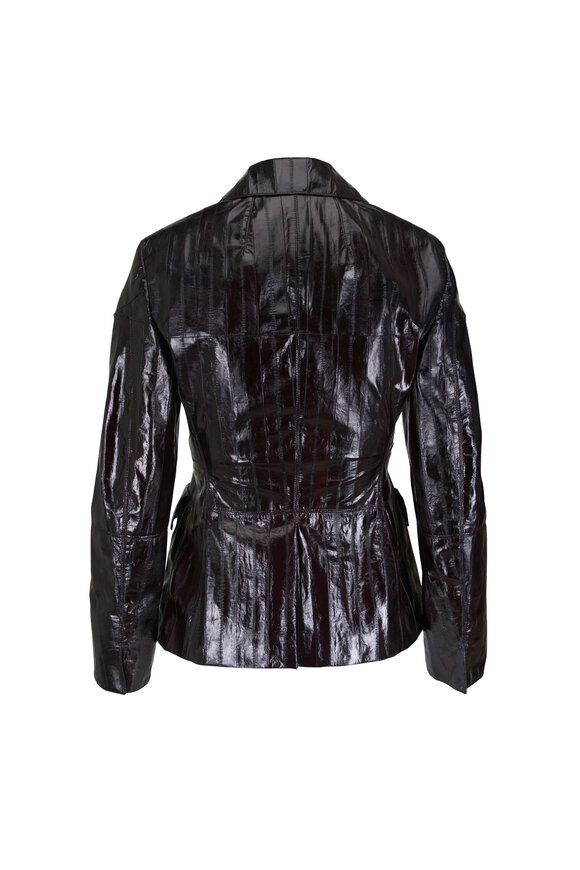 Akris Kimia Coffee Leather Jacket - view 3