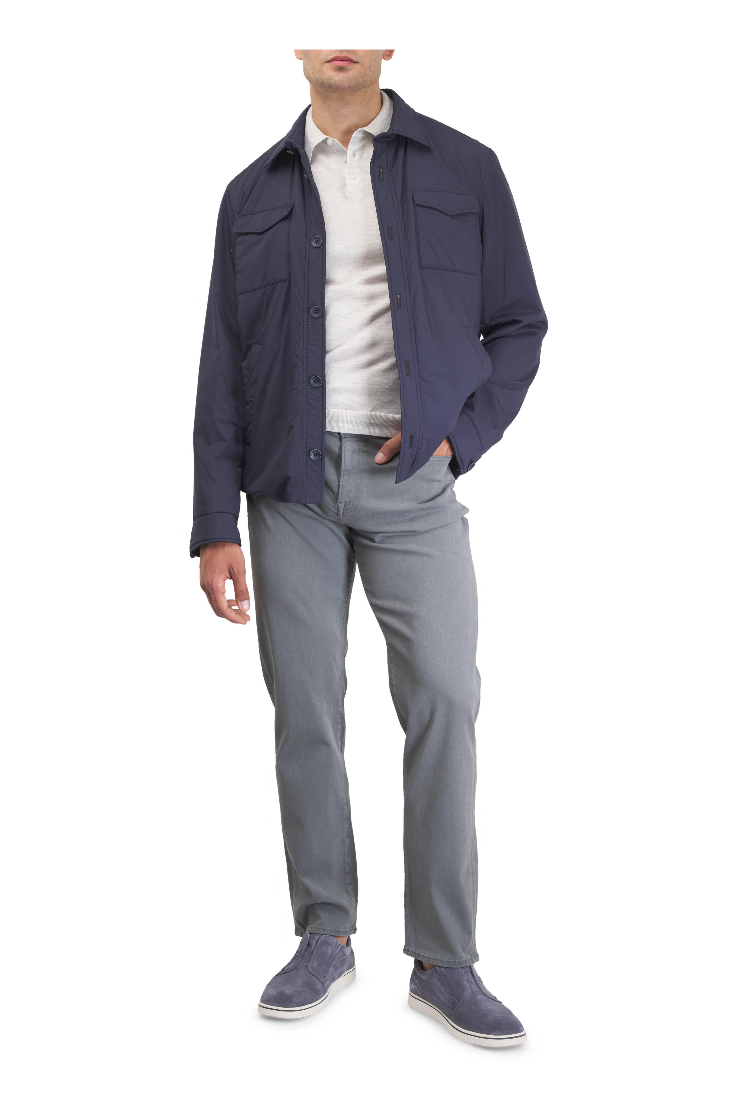 Patrick Assaraf - Drizzle Off White Polo