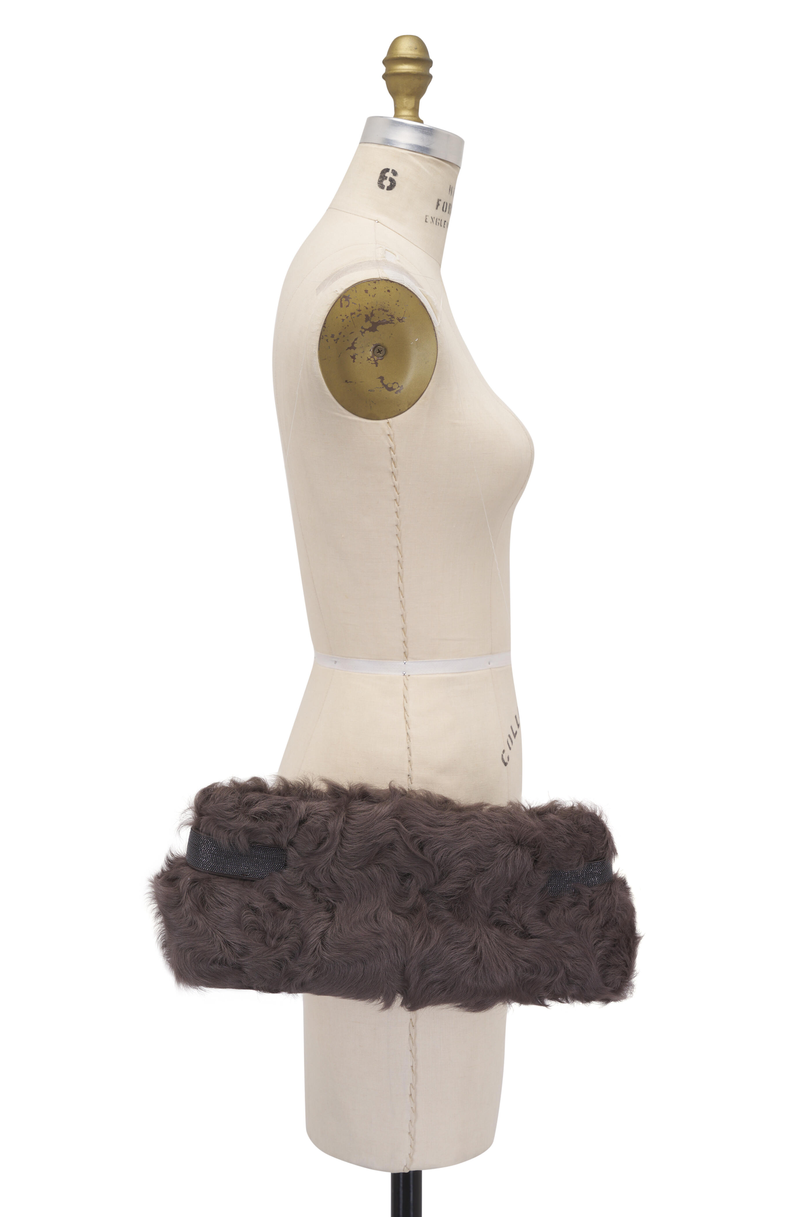 Brunello Cucinelli - Medium Essence Rust Brown Wavy Shearling Clutch